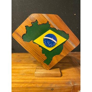 Imagem de Mapa do Brasil 3D Colorido - Bela Vista Artesanatos