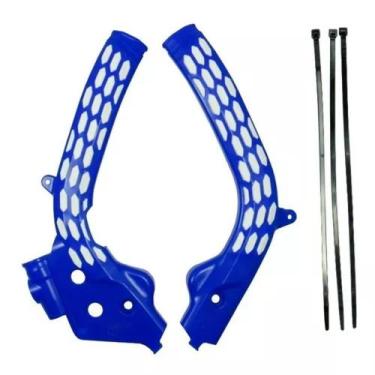 Imagem de Protetor De Quadro Amx Ktm 2T 4T 16/19 Mxf, Azul, Branco