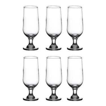 Imagem de Kit Conjunto 6 Copos Chopp Cerveja De Vidro 300ml - Quality House