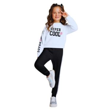 Imagem de Conjunto Infantil Menina Inverno Casaco e Calça de Moletom Confortável
