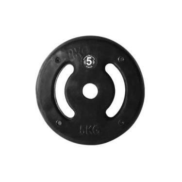 Imagem de Anilha de Ferro Fundido Injetada Alça Lateral 5,0Kg - ANILHAS FITNESS