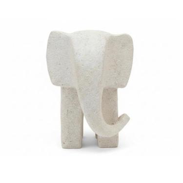 Imagem de Figura decorativa elefante grillo escultura resina 63173-146, OFF-WHIT