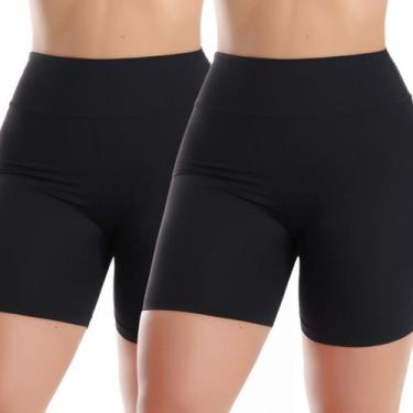 Imagem de KIT 2 Short Cós Alta Qualidade Segunda Pele Bermuda Anágua Liso Femini