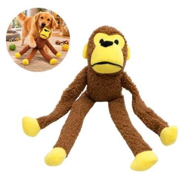 Imagem de Brinquedo Pets Mordedor 45cm Macaco Pelúcia Macia com Apito - BUPPY PE