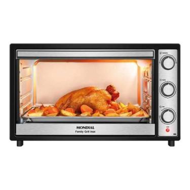 Imagem de Forno Elétrico 60 Litros Mondial Family Grill Inox, Preto, 220V