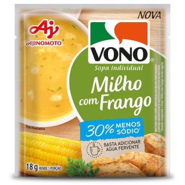 Imagem de Sopa cremosa VONO Sabor Milho com Frango Menos Sódio 18G - VONO®
