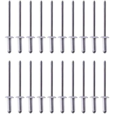 Imagem de Rebite de Fixação 4mm X 10mm para Estruturas Móveis e Veículos Alumínio Resistente à Corrosão Cinza Worker 20PEÇAS