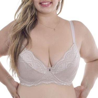 Imagem de Sutiã Plus Size Sem Bojo Com Aro Rendado Nayane Rodrigues, 50, Cristal