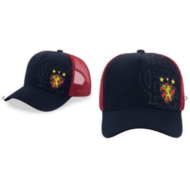 Imagem de Boné Sport Club do Recife Trucker Silk Frontal Dora Unissex Preto