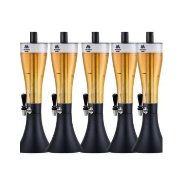 Imagem de Kit 5 Torre Chopeira Copo 2.5L 1 Tulipa Marchesoni - Geral
