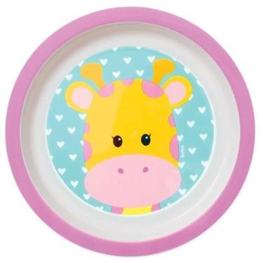 Imagem de Prato Pratinho Refeição Raso Infantil para Bebês - Buba Baby, Girafa