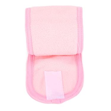 Imagem de Envoltório de cabeça de maquiagem, envoltório de cabeça para lavagem de rosto pequeno compacto para chuveiro para mulheres(Faixa de cabelo de tecido de formiga rosa)