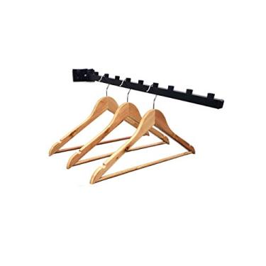 Imagem de Cabideiro De Roupas Aluminio Articulado 50 Cm Arara Preto