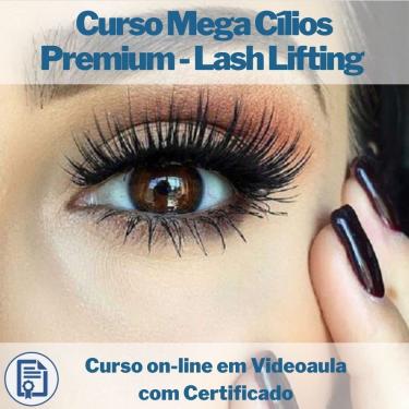 Imagem de Curso on-line em videoaula Mega Cílios Premium - Lash Lifting com Certificado