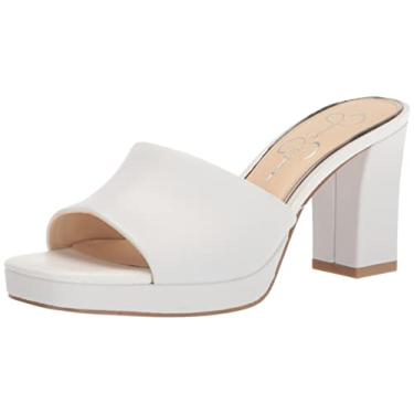 Imagem de Jessica Simpson Elyzza Mules femininas, Branco brilhante, 40