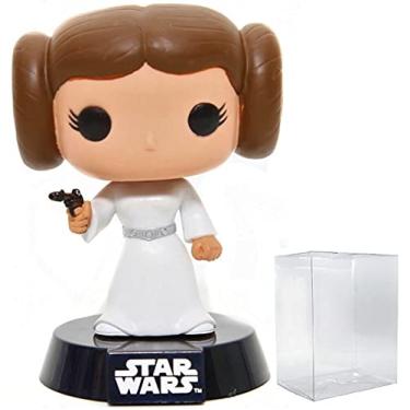 Imagem de Pop Star Wars: Uma Nova Esperança - Princesa Leia # 04 Funko Pop! Boneco de vinil (incluído com capa protetora de caixa pop compatível)
