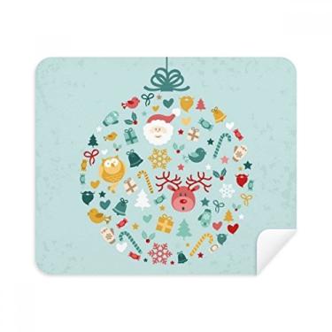 Imagem de Pano de limpeza azul de Papai Noel, árvore de alce, 2 peças, tecido de camurça