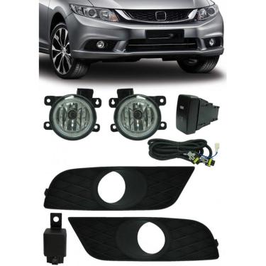 Imagem de Kit Farol De Milha Neblina Honda New Civic 2015 2016 - Interruptor