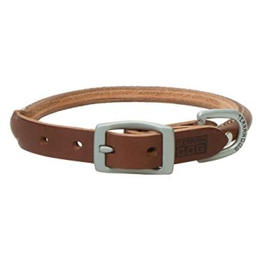Imagem de Terrain D.O.G. Coleira de couro enrolada para cães Bridle, 38 cm (33-40 cm, 1,9 cm de largura), marrom
