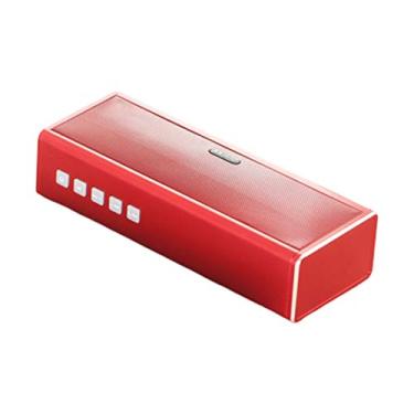 Imagem de Alto-falante Bluetooth sem fio Rádio Bluetooth Alcance 10 m Alto-falante estéreo ultra-portátil para viagens ao ar livre, vermelho
