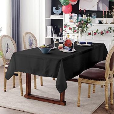 Imagem de Toalha De Mesa Retangular 2,00x1,50 Vison Preto 6 lugares