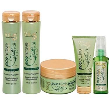 Imagem de Kit Vitiss Ecoactive Argan Oil Shampoo 300ml + Condicionador 300ml + Máscara 250g + Leave-In 200ml + Sérum 30ml