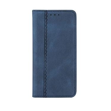 Imagem de Coldres para iPhone 14/14 Pro/14 Plus/14 Pro Max, capa de telefone flip de couro à prova de choque menina slots femininos TPU suporte de crédito compatível, azul, 14 Pro 6,1 polegadas