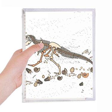 Imagem de Caderno de dinossauro em miniatura Osso, folhas soltas, recarregável, diário de papelaria