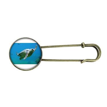 Imagem de Broche de metal retrô tartaruga oceano animal marinho organismo marinho broche clipe jóias