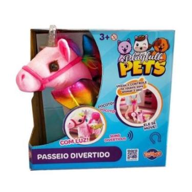 Imagem de Unicornio de Pelucia com Movimento Playfull Pets 46452 - Toyng