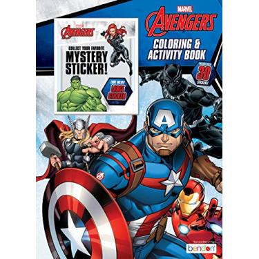 Imagem de Marvel Vingadores 48 p ginas para colorir e livro de atividades com mais de 30 adesivos 49463