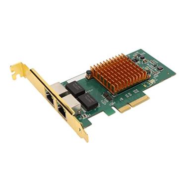 Imagem de Placa de Rede PCIe Gigabit, Porta Dupla 1000M PCI Express Ethernet Adapter NIC 2 Portas RJ45 Com Chip para I350 e Baixo Perfil para para Linux OS X