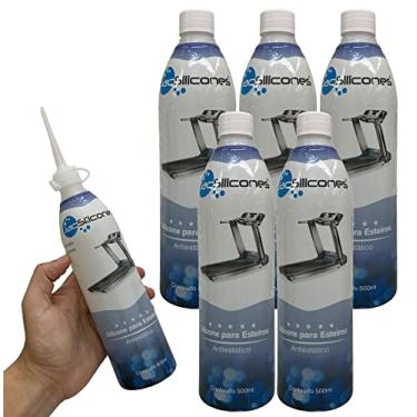 Imagem de Kit 5 Silicones Puro Lubrificante Esteira Bicicleta Elétrica e Uso Geral JAC 500ml