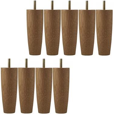 Imagem de Kit 9 Pés Para Móveis Cama Casal Pé Para Cama Box Em Madeira