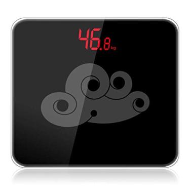 Imagem de balanças de banheiro - display digital de leitura fácil de 180 kg com plataforma grande para leitura instantânea de peso - preto