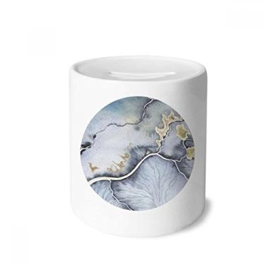 Imagem de DIYthinker Caixa para dinheiro abstrata em aquarela com tinta sombreada, porta-moedas de cerâmica, presente de cofrinho