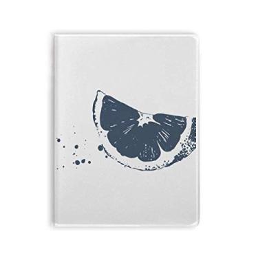 Imagem de Caderno com estampa de ilustração em aquarela de limão e frutas