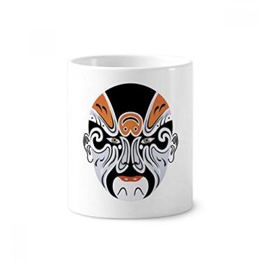 Imagem de Peking Cabeça de Ópera Colorida Changbanpo Suporte de Caneta de Escova de Dentes Caneca Suporte de Cerâmica