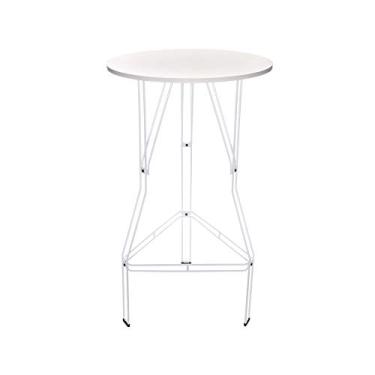 Imagem de Mesa Lateral Bistrô Niva Decorativa, Metaltru, Branco com Branco