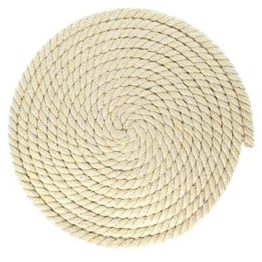 Imagem de Corda de artesanato de macramê de algodão torcido de 1/4 polegada de espessura – Grande variedade de opções de cor e padrão – Comprimentos de 10, 25, 50 e 100 pés, 10 Feet, Camel