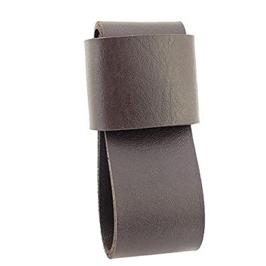 Imagem de Puxador Dori 1e - Textura de Couro - Cor Marrom Escuro