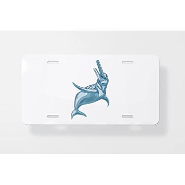 Imagem de Capa para placa de carro com desenho de golfinhos Amazon-River-Dolphin - Capa para placa de carro - Capa para moldura da placa de carro 15 x 30 cm