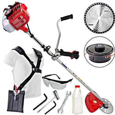 Imagem de Roçadeira Lateral Nakashi L270N com Guidão e Cabeçote de Fio Nylon Ideal Para Manutençã...