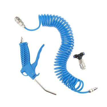 Imagem de High Pressure Air Duster Blow Gun with 5 Meters Coiled Hose for Truck,Van,Lorry,Blower Cleaning - 4×6 mm Bluecoding/2277 (Color : 4x6 Mm Blue)