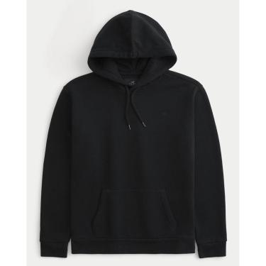 Imagem de Blusa de Moletom Preta Hollister Com Capuz e Bolso Canguru