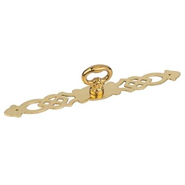 Imagem de Puxador de porta de armário com placa traseira perfurada Reprodução antiga | E-704