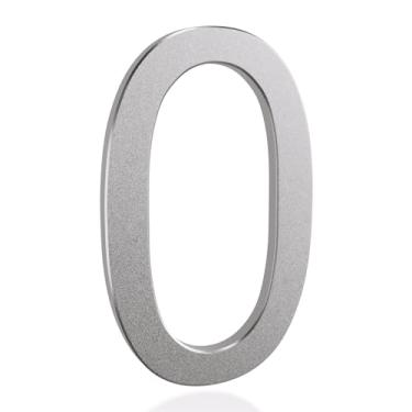 Imagem de TripDock Números de casa de upgrade premium - Número de endereço residencial flutuante de 15 cm de altura - Números de caixa de correio de alumínio antidesbotamento, acabamento prateado