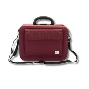 Imagem de Maleta Médica Profissional Luxo Vinho com Alça Tiracolo e Divisória - Panton