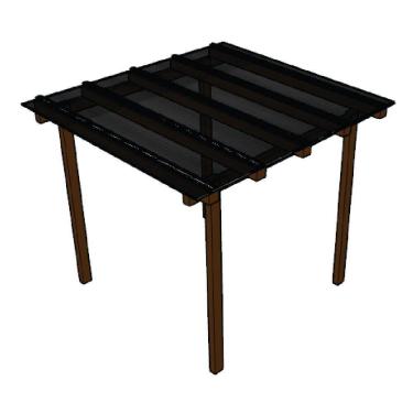 Imagem de Kit Policarbonato Fume 4mm 2,00m X 3,00m - Perfis Naturais