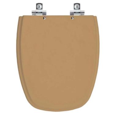 Imagem de Assento Sanitário Soft Close Monte Carlo Bege Castor para vaso Deca